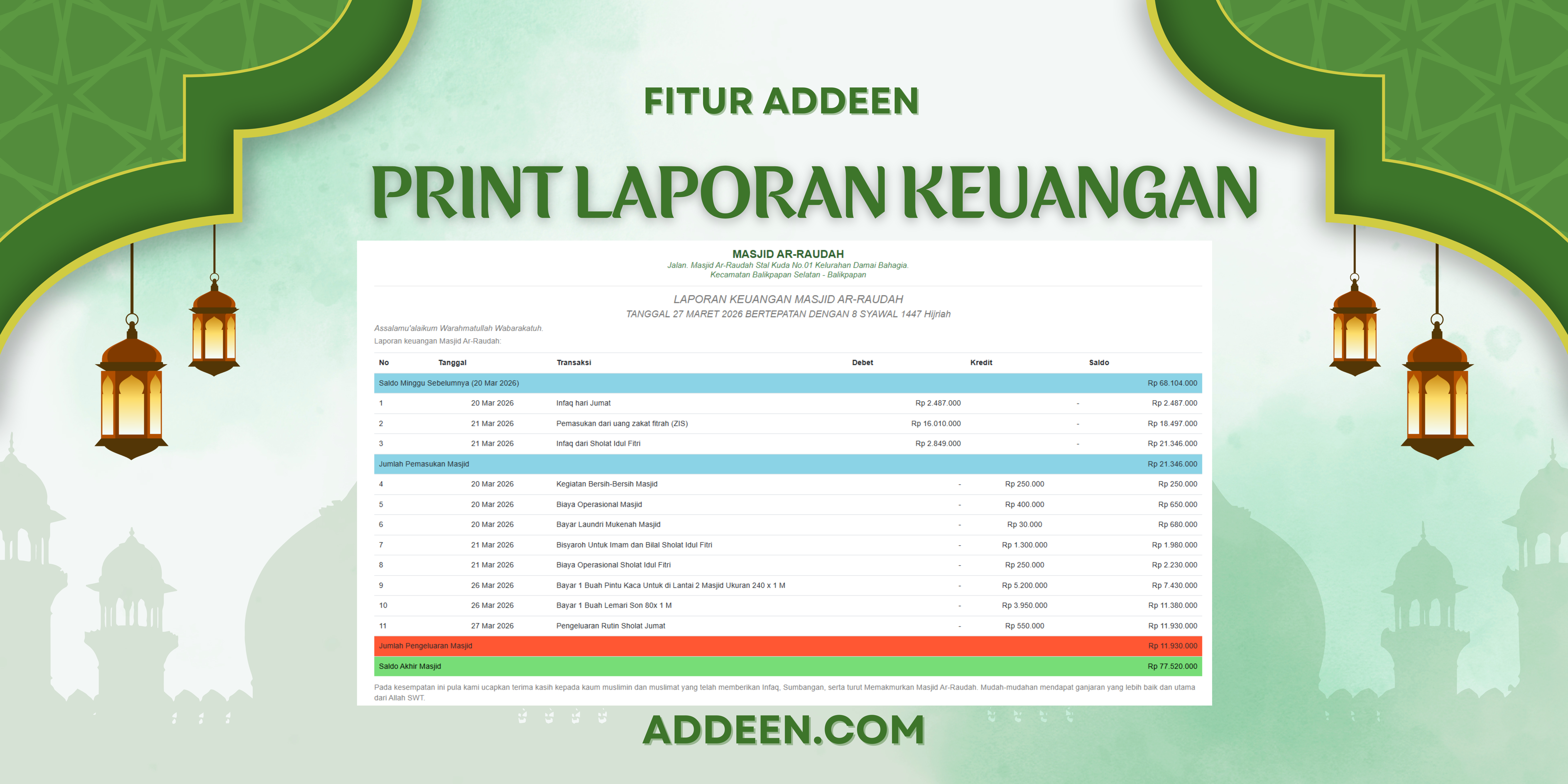 FITUR PRINT LAPORAN KEUANGAN